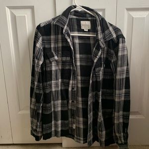 American eagle black and white flannel